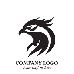 Elegant Bird Logo Symbol in Black on White Background with Minimalist and Modern Design