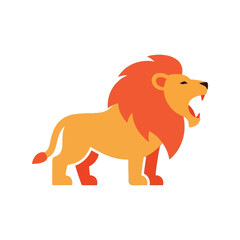 Majestic roaring lion vector illustration symbolizing power strength royalty wild animal kingdom vector