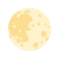 Whimsical yellow moon illustration cute celestial body cartoon sky element vector