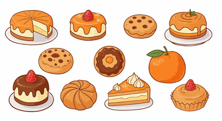 Assorted pastries and cakes collection