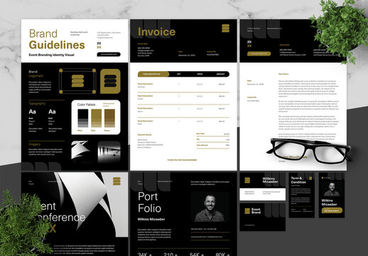 Brown Black Event Branding Pack