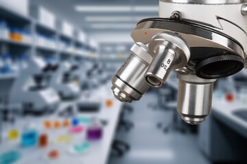 Happy smart scientist working on medical research