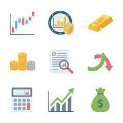Smart Investment Icons for Modern Finance Apps