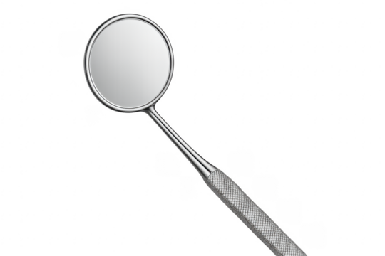 Dental mirror tool for oral inspection transparent background