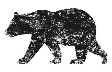 Silhouette Clip art of bear walking