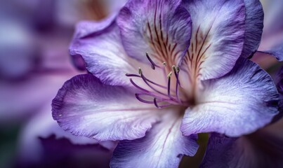 Close-up of a vibrant purple and white Alstroemeria flower in full bloom.