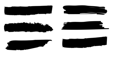 set of grunge paint strokes