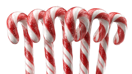 Candy canes festive treat symbol of Christmas joy high resolution PNG sweet holiday clipart for seasonal design branding and social media
