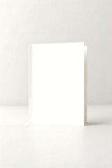 A minimalist composition featuring a stack of white paper on a white surface against a white wall 32k resolution