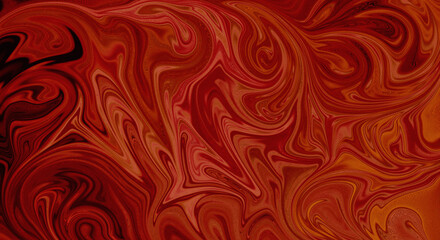 Fototapeta premium Fiery Red and Orange Abstract Fluid Art Background 