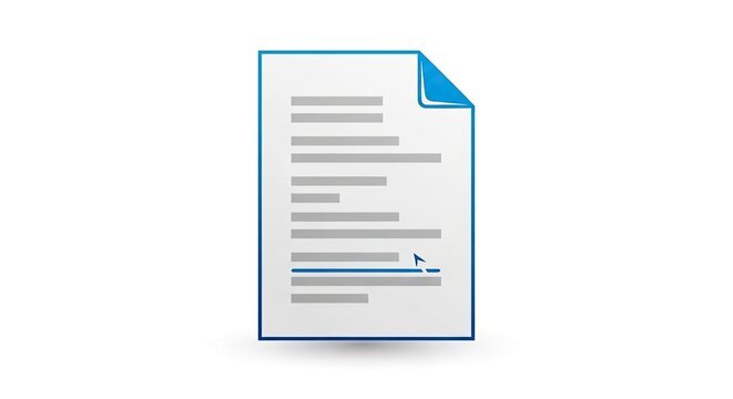 Professional document with cursor highlighting key information, perfect for digital contracts, reports, or online forms