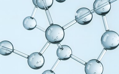 Obraz premium A close-up shot of a molecular structure, showcasing the intricate connections between atoms