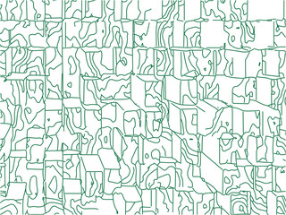 Abstract colorful Green topographic wavy curve line background. Topography map pattern, Geographic green curved relief. Topographic lines background. Vector illustration. 