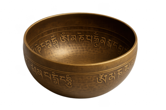 Tibetan singing bowl representing meditation and spiritual healing