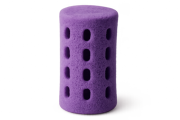 Purple foam hair roller styling beauty tool