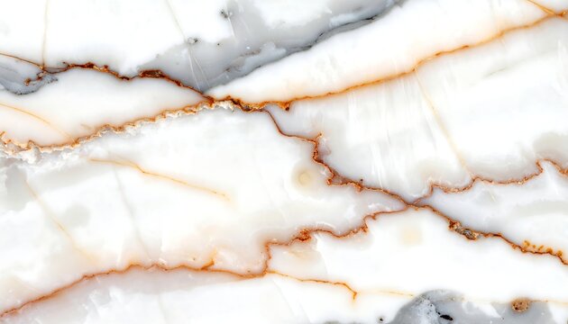 A detailed close-up showcases a smooth white marble surface with vein patterns - Powered by Adobe