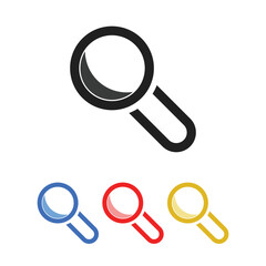 Search Icon Set &ndash; Modern Magnifying Glass Symbols for Web and App Design