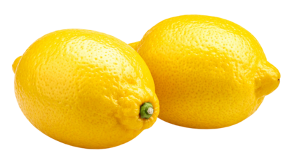 Two whole lemons with textured peels, side by side on a dark background