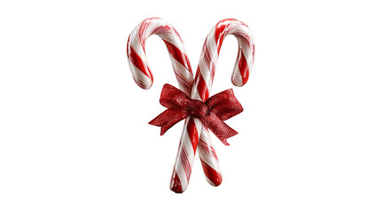 Candy canes isolated on transparent background high resolution PNG festive Christmas sweet treat clipart for holiday design branding and social media
