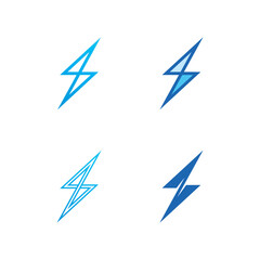 electricity thunder bolt vector logo design for energy and power branding
