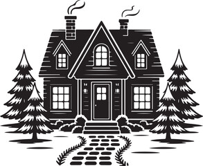 House Silhouette Vector | Home Real Estate Illustration