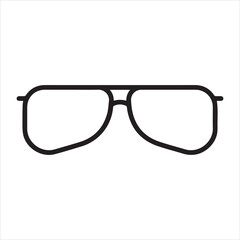Fototapeta premium Icon of glasses or sunglasses for vision