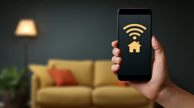 Person holding smartphone displaying strong wi fi connection signal for seamless digital communication and online activities.