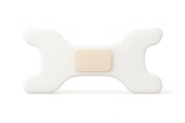 Nasal strip helping clear breathing on transparent background