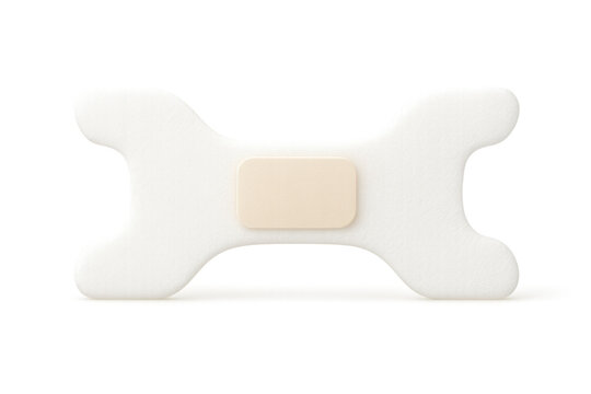 Nasal strip helping clear breathing on transparent background