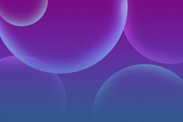 Abstract gradient bubbles with soft purple and blue hues