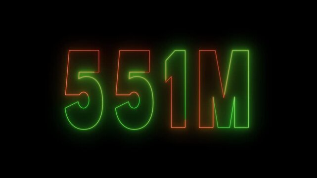 Nembar milion horizontal icon &ndash; 1m number symbol for followers and finance.Million number horizontal vector icon &ndash; 1m sign for social media and business analytics.