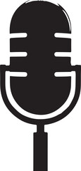 Microphone Silhouette Vector | Music and Singing Illustration