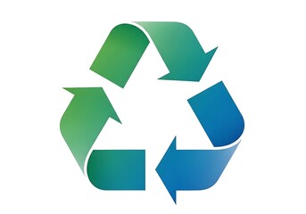 Obraz premium Recycling symbol isolated on white background