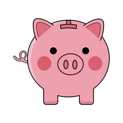 Charming Pink Piggy Bank Vector Illustration Symbolizing Financial Growth, Saving Habits, and Smart Investment Strategies for Future Wealth Management