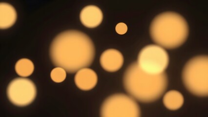 Fototapeta premium Abstract background with soft focus golden orbs of light creating a bokeh effect on a dark backdrop ideal for festive or celebratory designs