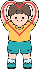 A heart boy