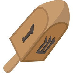 Traditional Dreidel Toy Spinning Top With Hebrew Letters On A Transparent Background For Hanukkah Celebrations And Holiday Games