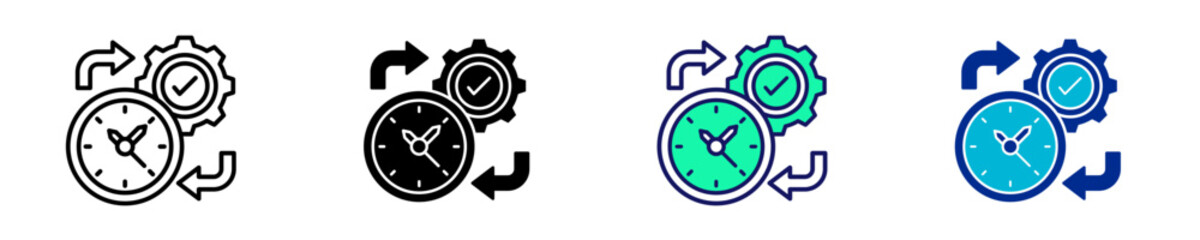 Management   Icon Set Multiple Style Collection