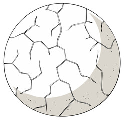 Obraz premium Cracked Round Surface Texture Distressed Gray Grunge Pattern Design