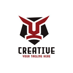 Modern Abstract Creative Letter Y Logo Design Template for Technology and Business Brand Identity