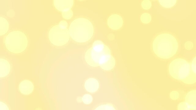 Soft yellow bokeh light background features glowing circles, creating a gentle, festive, and dreamy abstract scene perfect for celebration or design projects. - Powered by Adobe