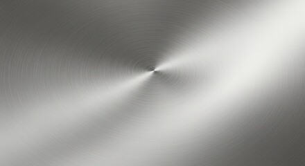 Circular brushed metallic surface with gradient light and radial texture