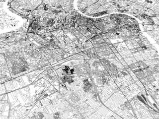 Fototapeta premium 3D illustration of city and urban in Bangkok Thailand