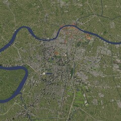 3D illustration of city and urban in Bangkok Thailand