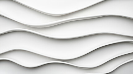 Obraz premium Smooth flowing texture, abstract white waves background creates serene atmosphere