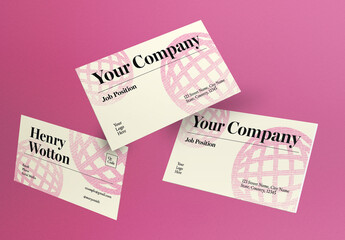 White Abstract Shape Business Card