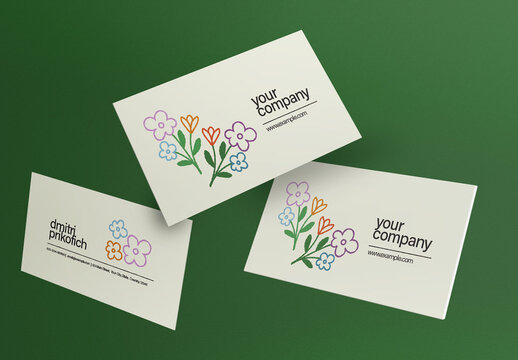 White Doodle Business Card