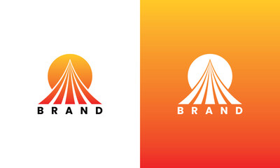 Stylized orange and yellow logo resembling a rising sun with radiating lines, representing warmth, optimism, and creative energy.