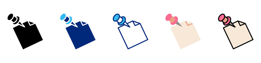 push pin multi style icon