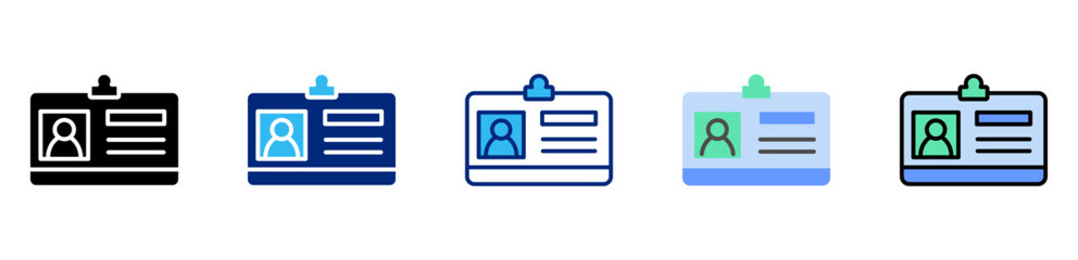 id card multi style icon